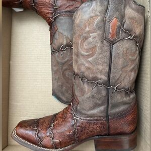 Corral Distressed Brown Leather Cowboy Boots